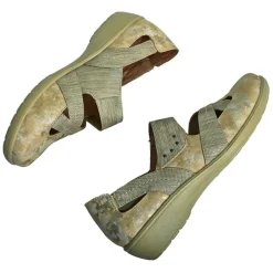 Chaussures Confort|LADY CONFORT Ballerines Confort Femme Beige A Bride