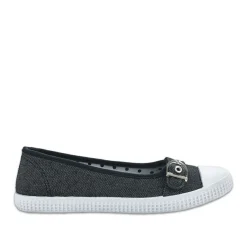 Ballerines|STREET LIFE Ballerines Femme En Toile Noire