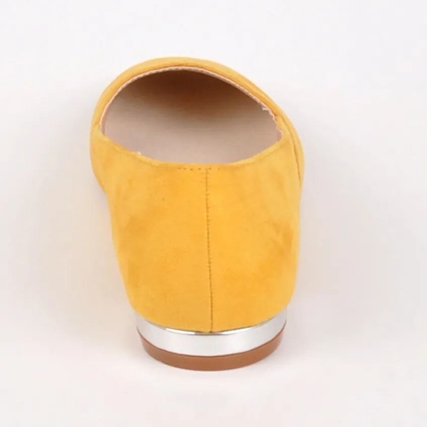 Ballerines|VICE VERSA Ballerines Femme Jaune Au Talon Argente