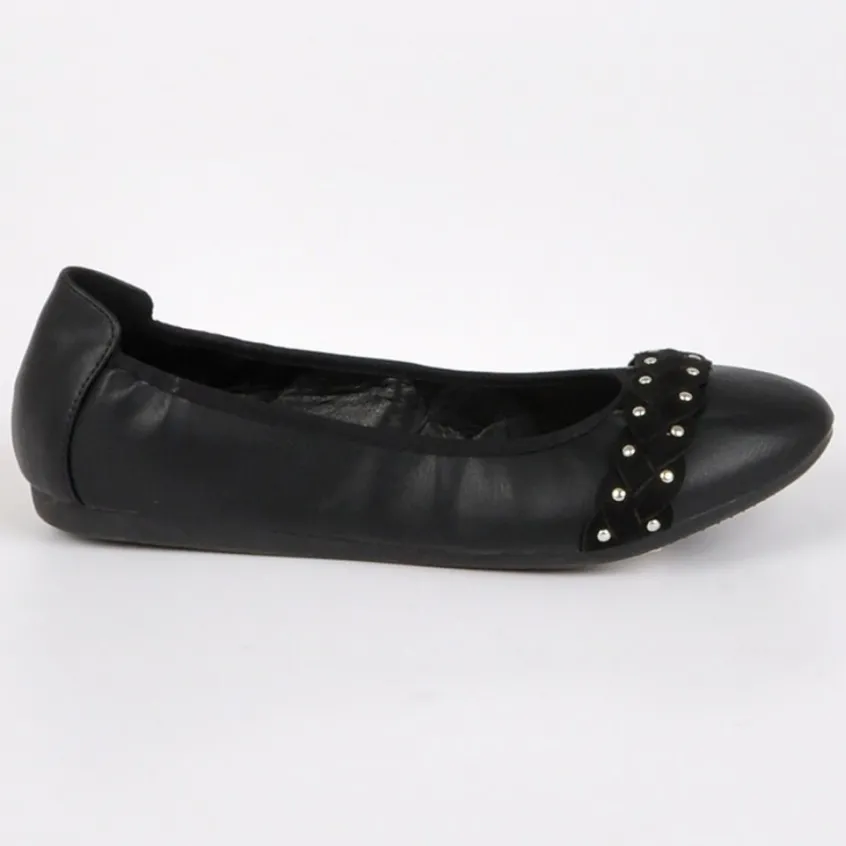 Ballerines|VICE VERSA Ballerines Femme Noir Avec Laniere