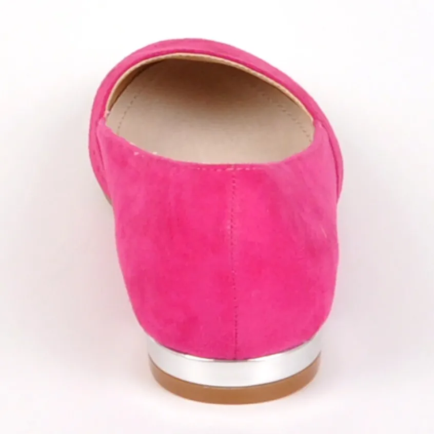 Ballerines|VICE VERSA Ballerines Femme Rose Fuschia Au Talon Argente