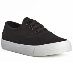 Baskets, Sneakers|STREET LIFE Baskets / Tennis En Toile Noir Lacets Elastiques