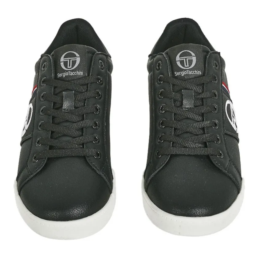 Baskets, Sneakers|SERGIO TACCHINI Baskets A Lacets Homme Noir Parigi Classic Ltx