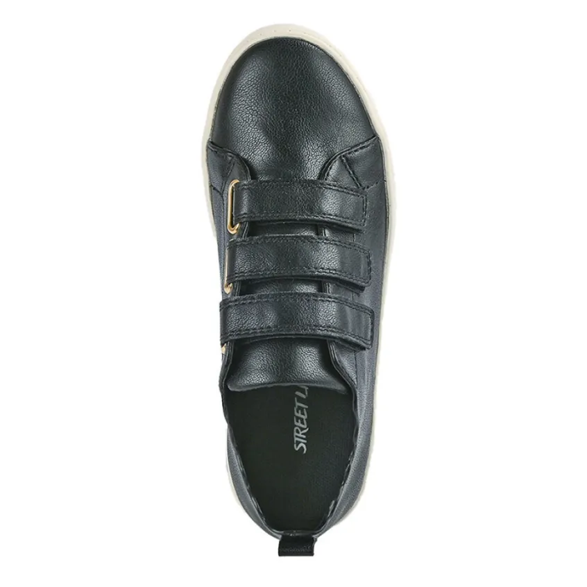 Baskets, Sneakers|STREET LIFE Baskets A Scratchs Femme Noir