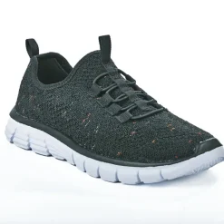 Baskets, Sneakers|STREET LIFE Baskets Avec Lacets Elastiques Femme Noir