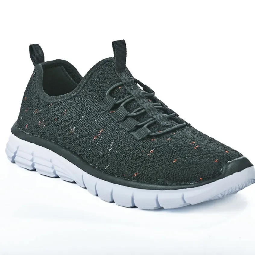 Baskets, Sneakers|STREET LIFE Baskets Avec Lacets Elastiques Femme Noir