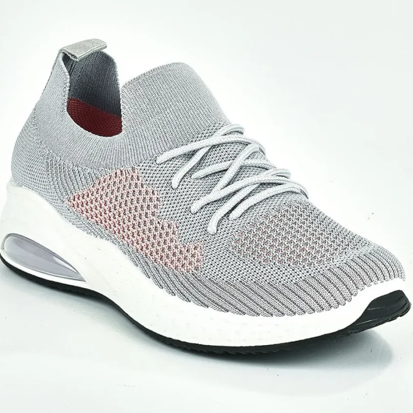 Baskets, Sneakers|GAMSTAR Baskets Chaussettes Femme Gris