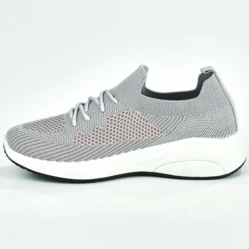 Baskets, Sneakers|GAMSTAR Baskets Chaussettes Femme Gris