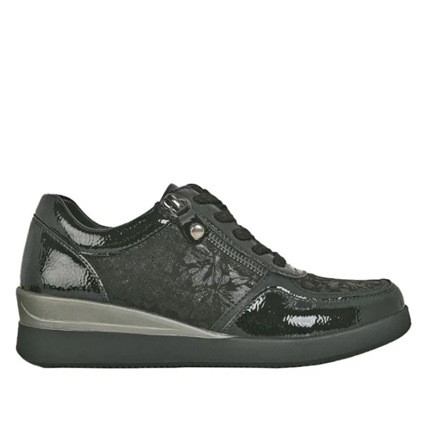Chaussures Confort|LADY CONFORT Baskets Compensees Femme Noir