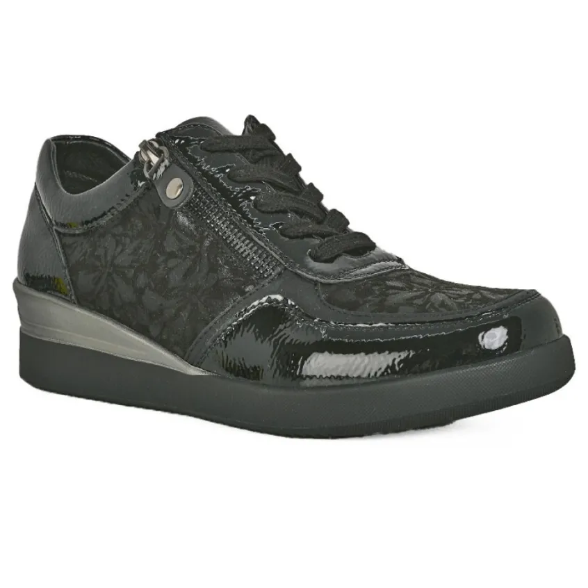 Chaussures Confort|LADY CONFORT Baskets Compensees Femme Noir
