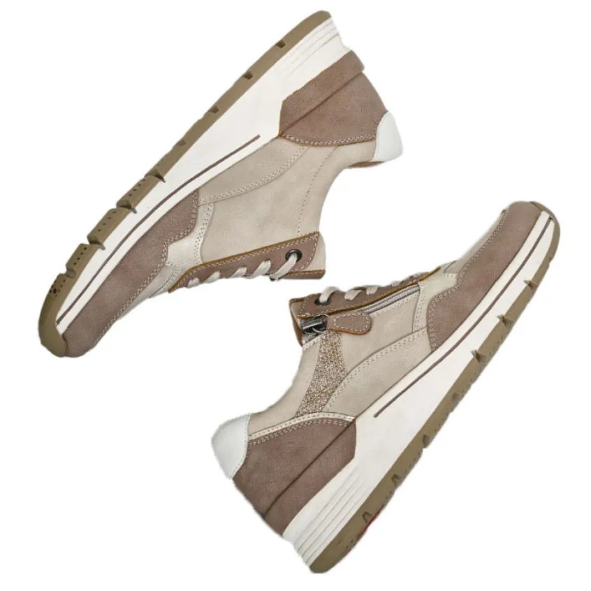 Chaussures Confort|RELIFE Baskets Compensees Femme Beige