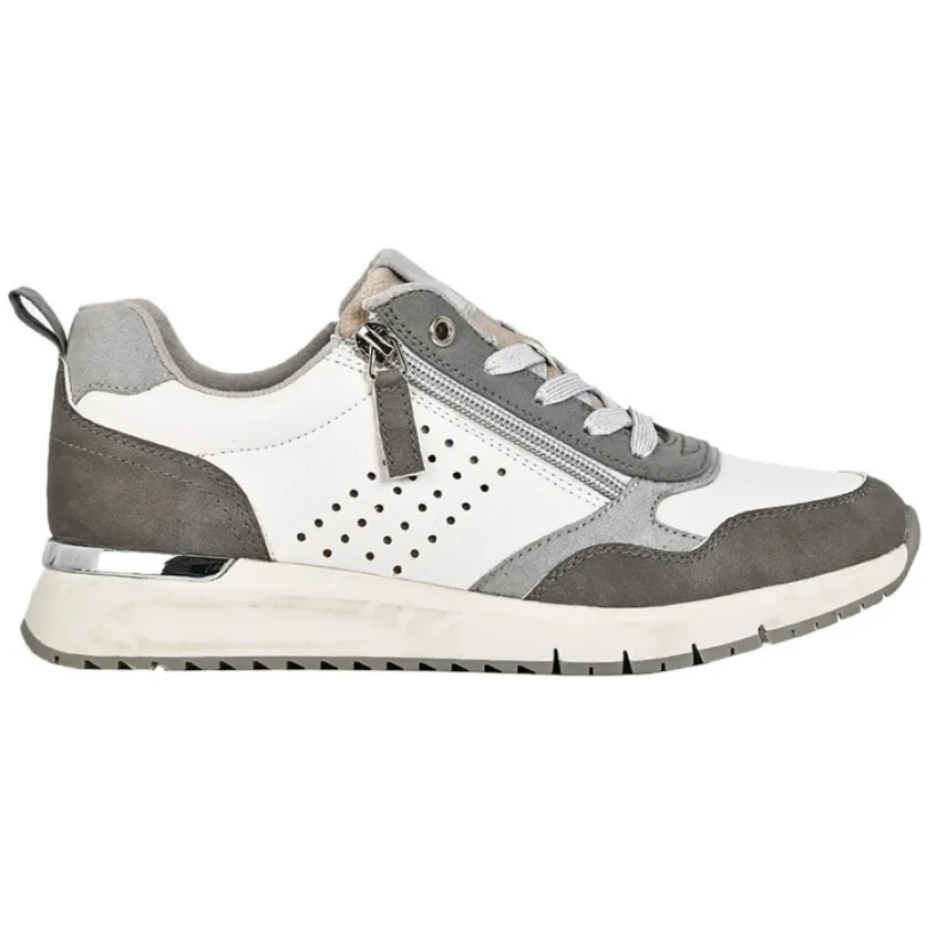 Chaussures Confort|SCALINA Baskets Confort Femme Blanc Fermeture Eclair