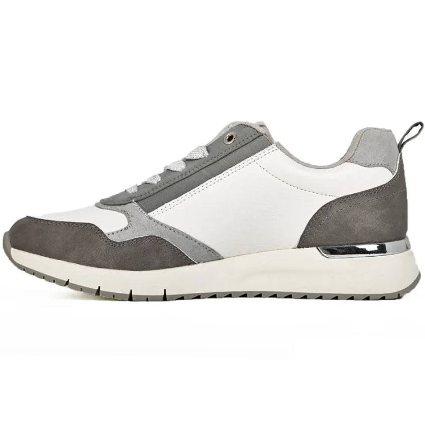 Chaussures Confort|SCALINA Baskets Confort Femme Blanc Fermeture Eclair