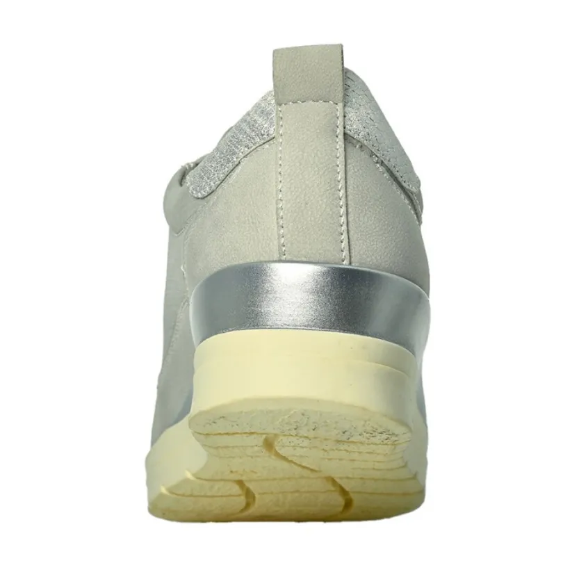 Chaussures Confort|LADY CONFORT Baskets Femme Argente