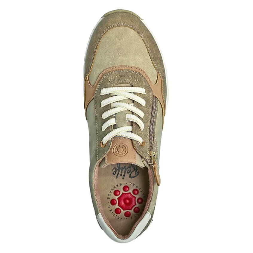 Chaussures Confort|RELIFE Baskets Femme Beige