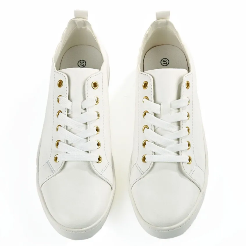 Baskets, Sneakers|STREET LIFE Baskets Femme Blanc A Bord Croque