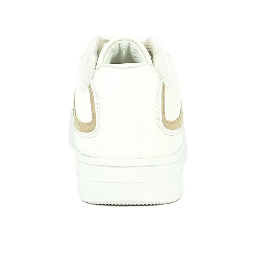 Baskets, Sneakers|STREET LIFE Baskets Femme Blanc Et Beige