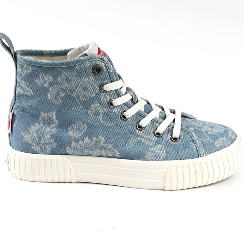 Baskets, Sneakers|LEE COOPER Baskets Femme Bleu Imprime Fleuri