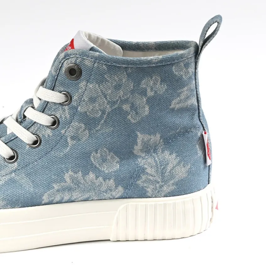 Baskets, Sneakers|LEE COOPER Baskets Femme Bleu Imprime Fleuri