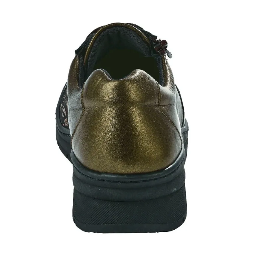 Chaussures Confort|LADY CONFORT Baskets Femme Bronze