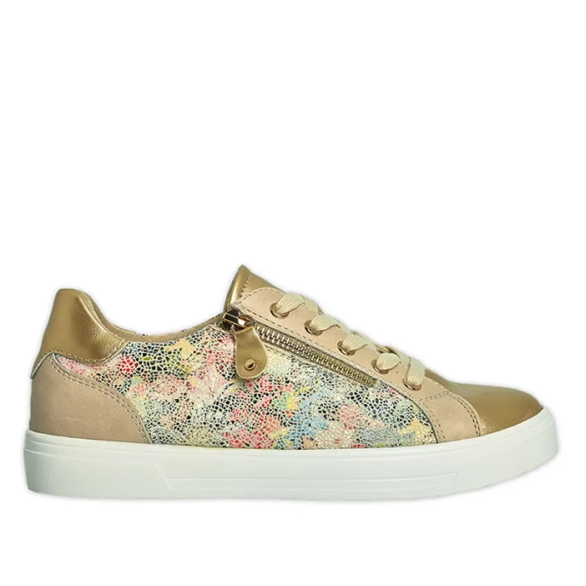 Chaussures Confort|SCALINA Baskets Femme Dore