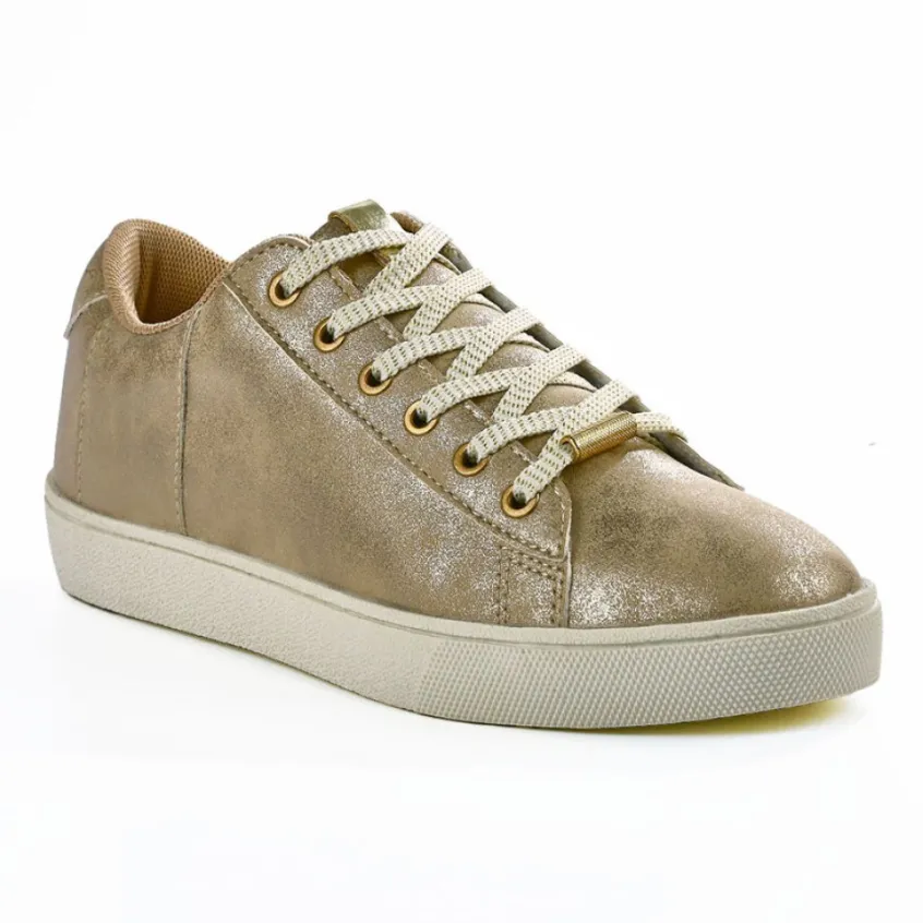 Baskets, Sneakers|STREET LIFE Baskets Femme Dore