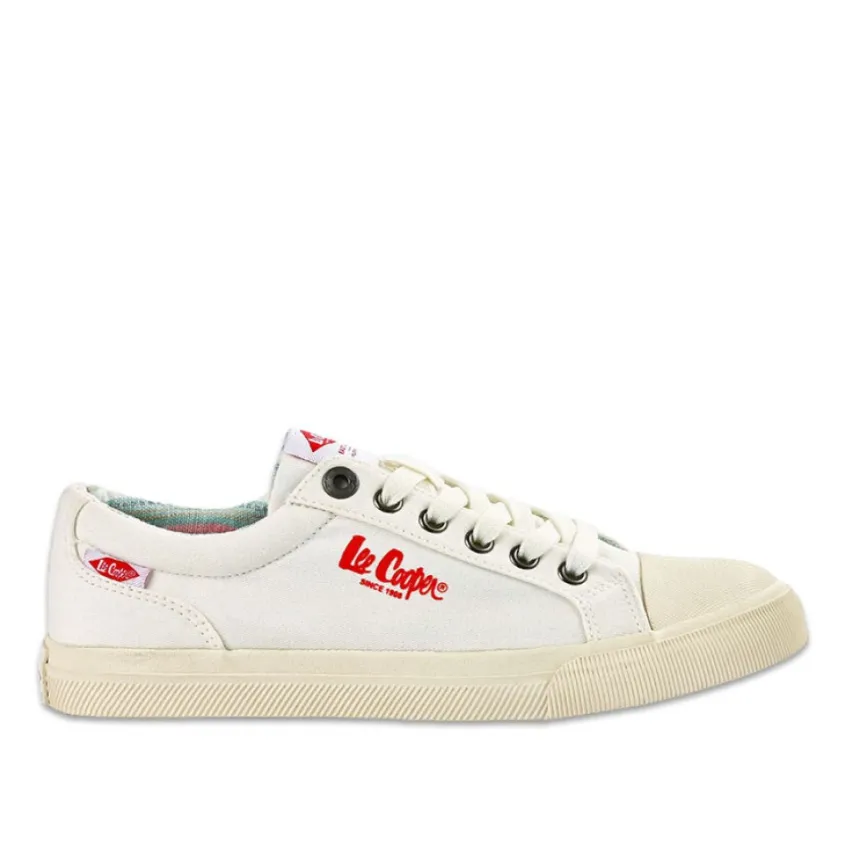 Baskets, Sneakers|LEE COOPER Baskets Femme En Toile Blanche