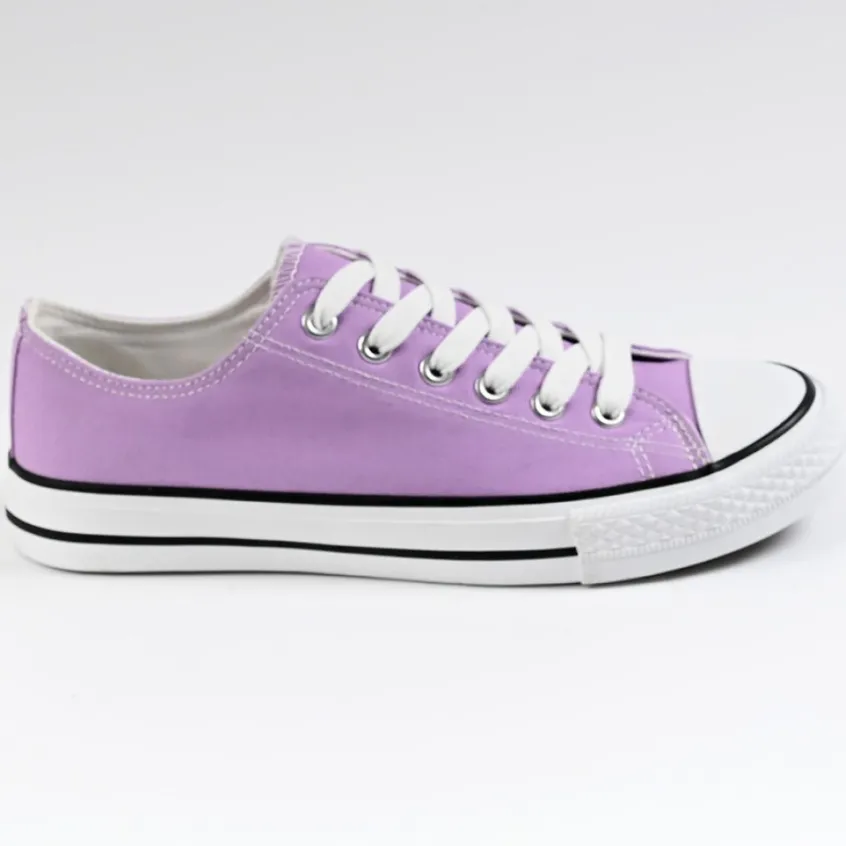 Baskets, Sneakers|STREET LIFE Baskets Femme En Toile Violette