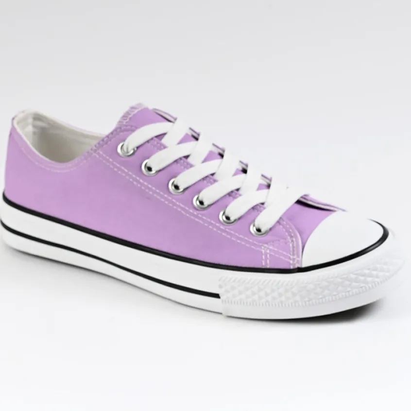 Baskets, Sneakers|STREET LIFE Baskets Femme En Toile Violette