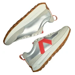 Baskets, Sneakers|STREET LIFE Baskets Femme Gris Et Orange