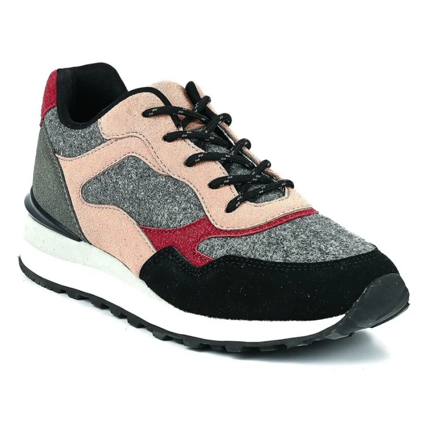 Baskets, Sneakers|STREET LIFE Baskets Femme Gris Et Rose