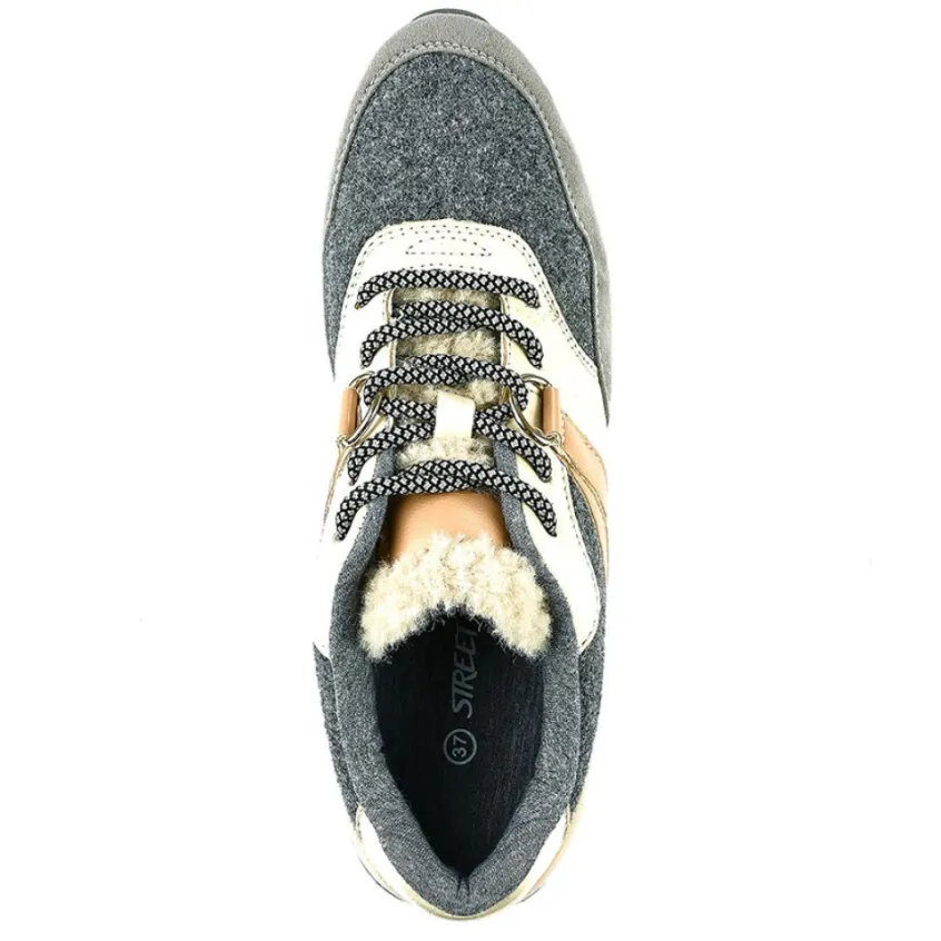Baskets, Sneakers|STREET LIFE Baskets Femme Gris