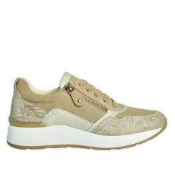 Chaussures Confort|LADY CONFORT Baskets Femme Marron A Semelle Amovible