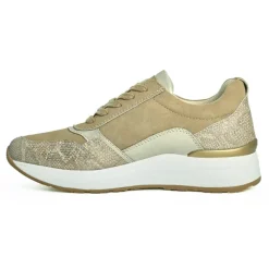 Chaussures Confort|LADY CONFORT Baskets Femme Marron A Semelle Amovible