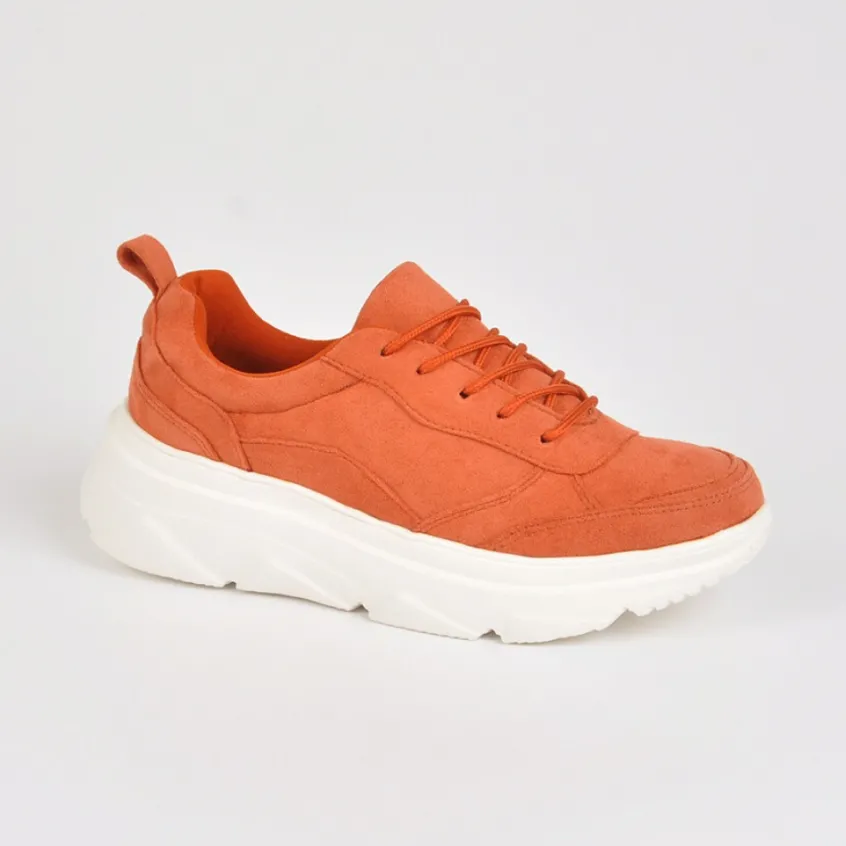 Baskets, Sneakers|STREET LIFE Baskets Femme Camel Orange