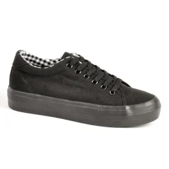 Baskets, Sneakers|STREET LIFE Baskets Femme Toile Noire