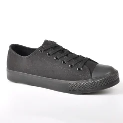 Baskets, Sneakers|STREET LIFE Baskets Femme Unie Noire