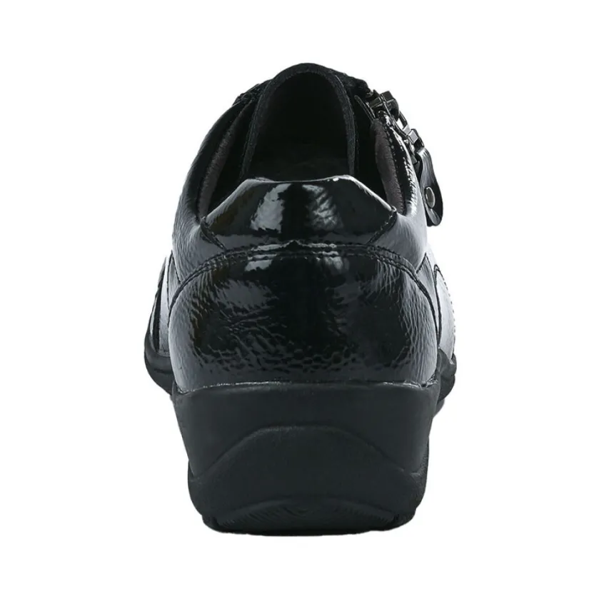 Chaussures Confort|SCALINA Baskets Femme Vernies Noires