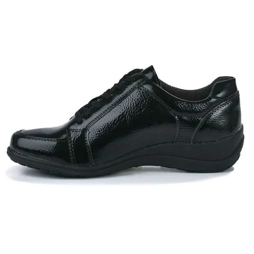 Chaussures Confort|SCALINA Baskets Femme Vernies Noires
