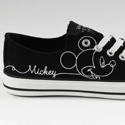 Baskets, Sneakers|MICKEY Baskets Femme En Toile Noire