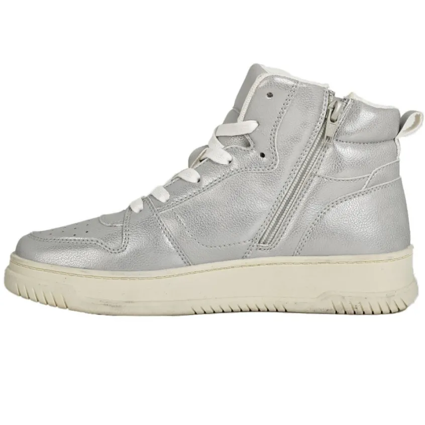 Baskets, Sneakers|STREET LIFE Baskets Montantes Femme Argente