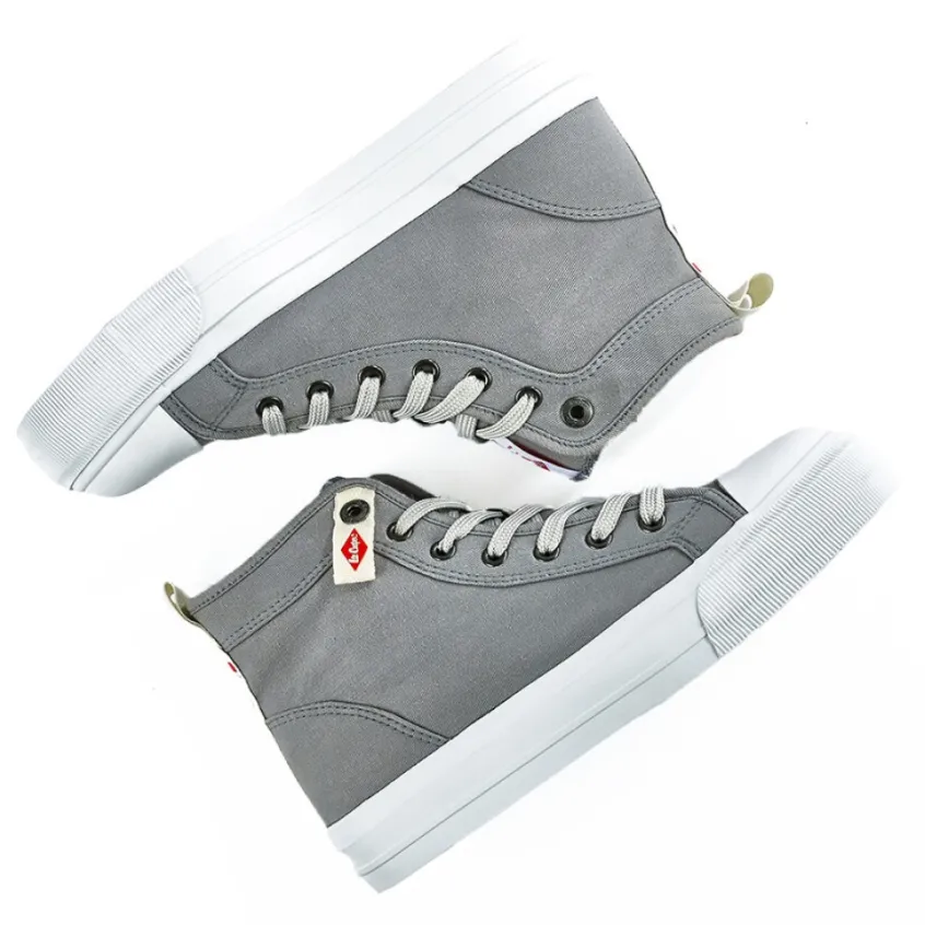 Baskets, Sneakers|LEE COOPER Baskets Montantes Femme En Toile Grise