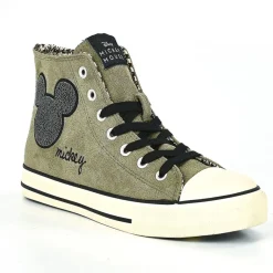 Baskets, Sneakers|MICKEY Baskets Montantes Femme Kaki