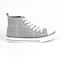 Baskets, Sneakers|STREET LIFE Baskets Montantes Femme Motif Prince De Galles