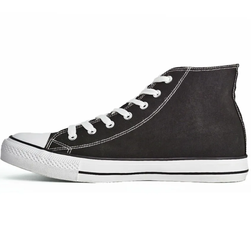 Baskets, Sneakers|STREET LIFE Baskets Montantes Homme En Toile Noire