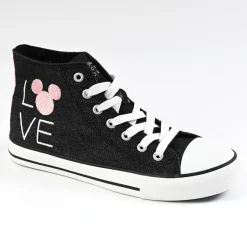 Baskets, Sneakers|MICKEY Baskets Montantes Femme Noir