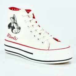 Baskets, Sneakers|MINNIE Baskets Montantes Femme Blanc