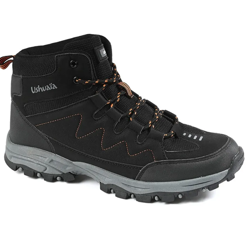 Baskets, Sneakers|USHUAIA Baskets Montantes Randonnee Homme Noir