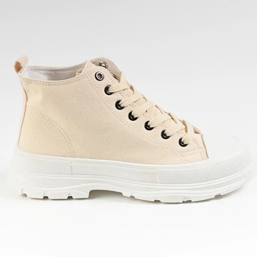 Baskets, Sneakers|STREET LIFE Baskets Plateforme Femme Ivoire