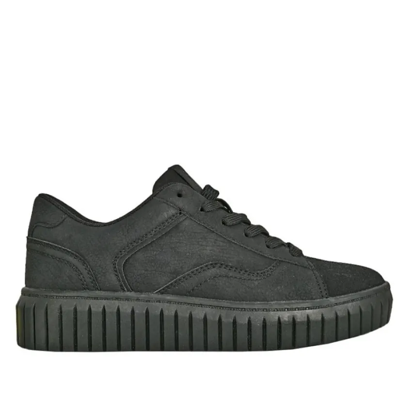 Baskets, Sneakers|STREET LIFE Baskets Plateforme Femme Noir